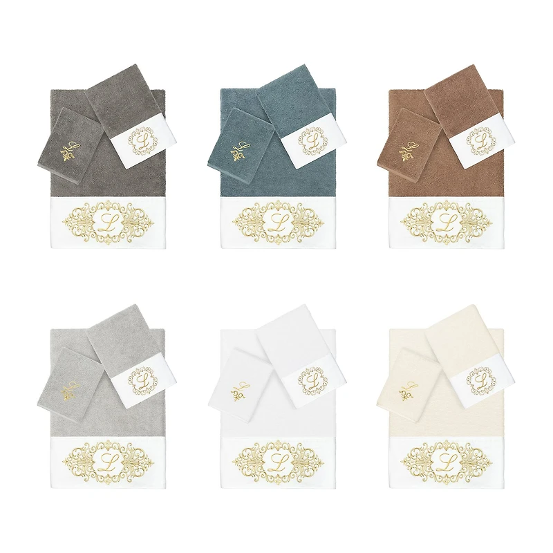 Linum Home Textiles Monica Gold 3-pc. Bath Towel Set