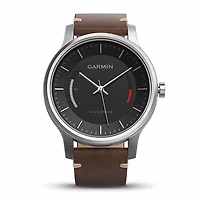 Garmin Vivomove Mens Brown Leather Smartwatch-0100159722