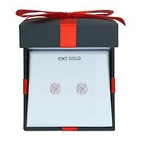 Cubic Zirconia 10K Gold 6mm Stud Earrings
