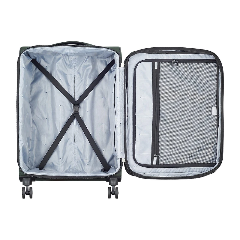 Delsey Paris Sky Max 2.0 Inch Softside Expandable Lightweight Checked Spinner Luggage