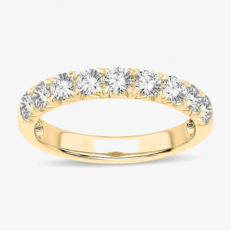 9-Stone (H-I / Si1-Si2) Womens 2 CT. T.W. Lab Grown White Diamond 14K Gold Wedding Band