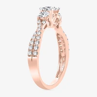 Love Lives Forever (H-I / Si1-Si2) Womens CT. T.W. Lab Grown White Diamond 10K Gold 3-Stone Engagement Ring