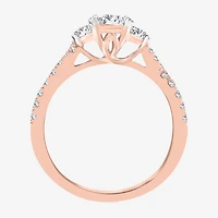 Love Lives Forever (H-I / Si1-Si2) Womens CT. T.W. Lab Grown White Diamond 10K Gold 3-Stone Engagement Ring