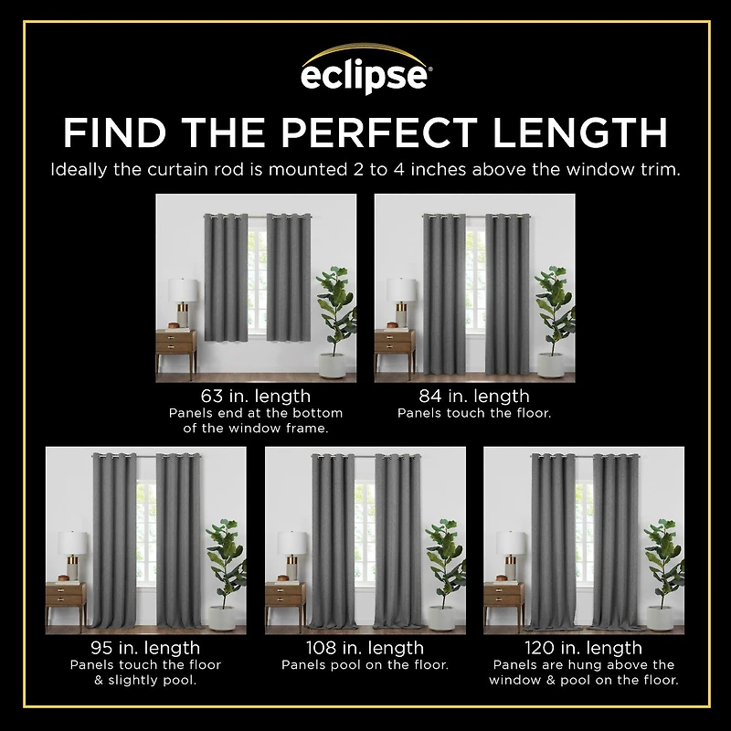 Eclipse Kids Bow Tab Top Blackout Single Curtain Panel