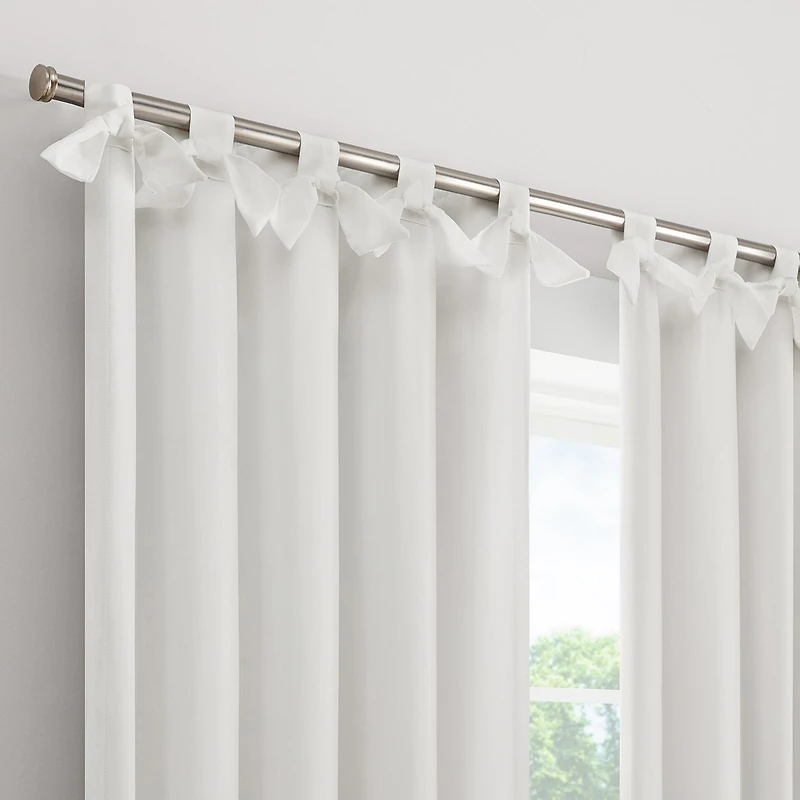 Eclipse Kids Bow Tab Top Blackout Single Curtain Panel