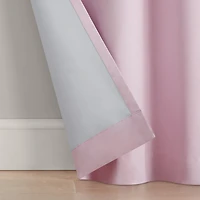 Eclipse Kids Bow Rod Pocket Blackout Single Curtain Panel