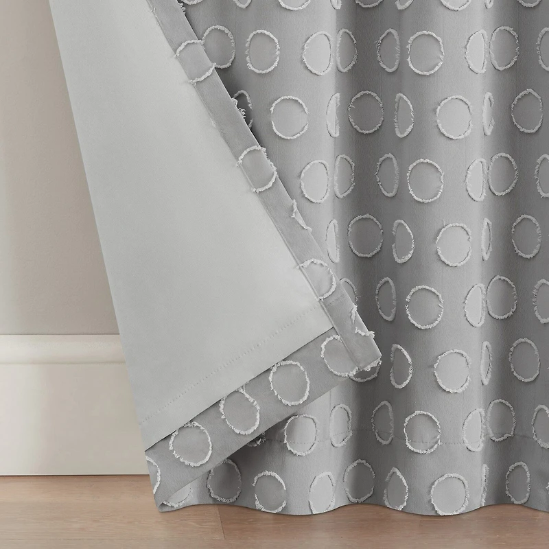 Eclipse Kids Dot Clip Rod Pocket Blackout Single Curtain Panel