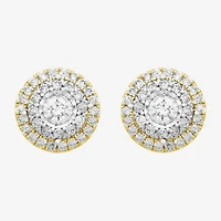 Diamond Blossom (H / I1) 1 CT. T.W. Lab Grown White Diamond 10K Gold 10.6mm Round Stud Earrings