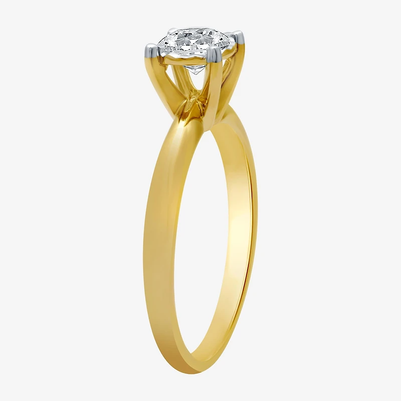 I Said Yes (H-I / I1) Womens 1 CT. T.W. Lab Grown White Diamond 14K Gold Over Silver Sterling Round Bridal Set