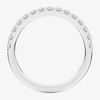 Signature By Modern Bride (Si1-Si2/H-I) Womens 2MM 1/2 CT. T.W. Lab Grown White Diamond 14K Gold Wedding Band