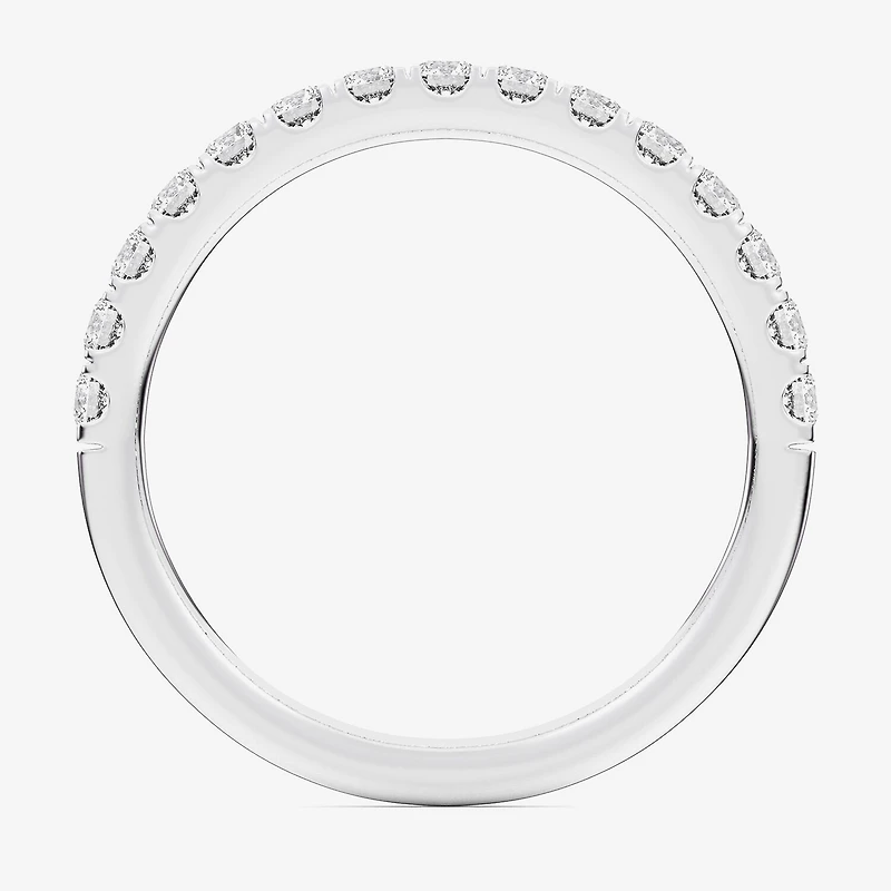 Signature By Modern Bride (Si1-Si2/H-I) Womens 2MM 1/2 CT. T.W. Lab Grown White Diamond 14K Gold Wedding Band