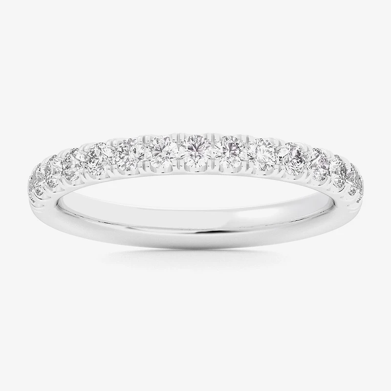 (Si1-Si2/H-I) Womens 2MM 1/2 CT. T.W. Lab Grown White Diamond 14K Gold Wedding Band