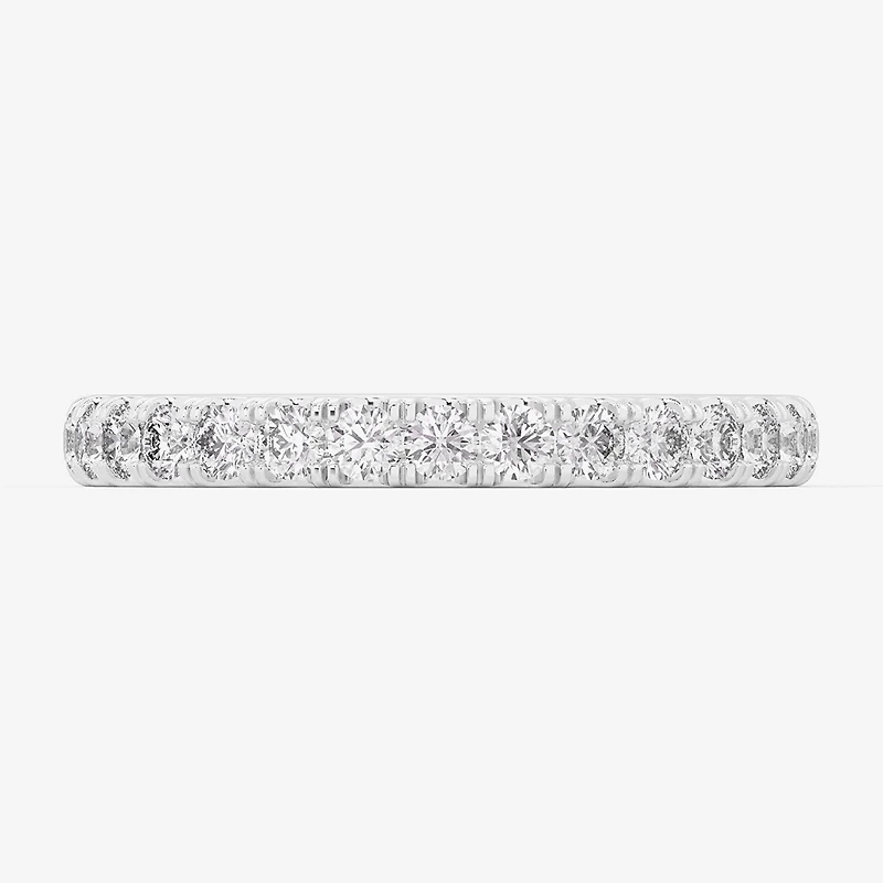 (Si1-Si2/H-I) Womens 2MM 1/2 CT. T.W. Lab Grown White Diamond 14K Gold Wedding Band