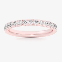 Signature By Modern Bride (Si1-Si2/H-I) Womens 2MM 1/2 CT. T.W. Lab Grown White Diamond 14K Gold Wedding Band
