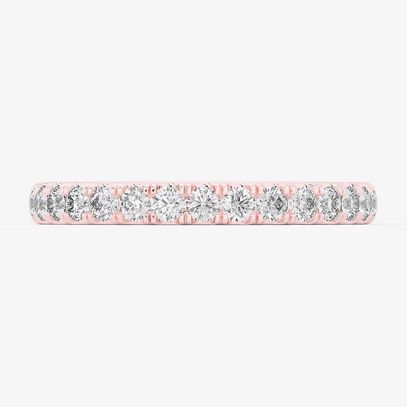 Signature By Modern Bride (Si1-Si2/H-I) Womens 2MM 1/2 CT. T.W. Lab Grown White Diamond 14K Gold Wedding Band