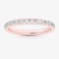 Signature By Modern Bride (Si1-Si2/H-I) Womens 2MM 1/2 CT. T.W. Lab Grown White Diamond 14K Gold Wedding Band
