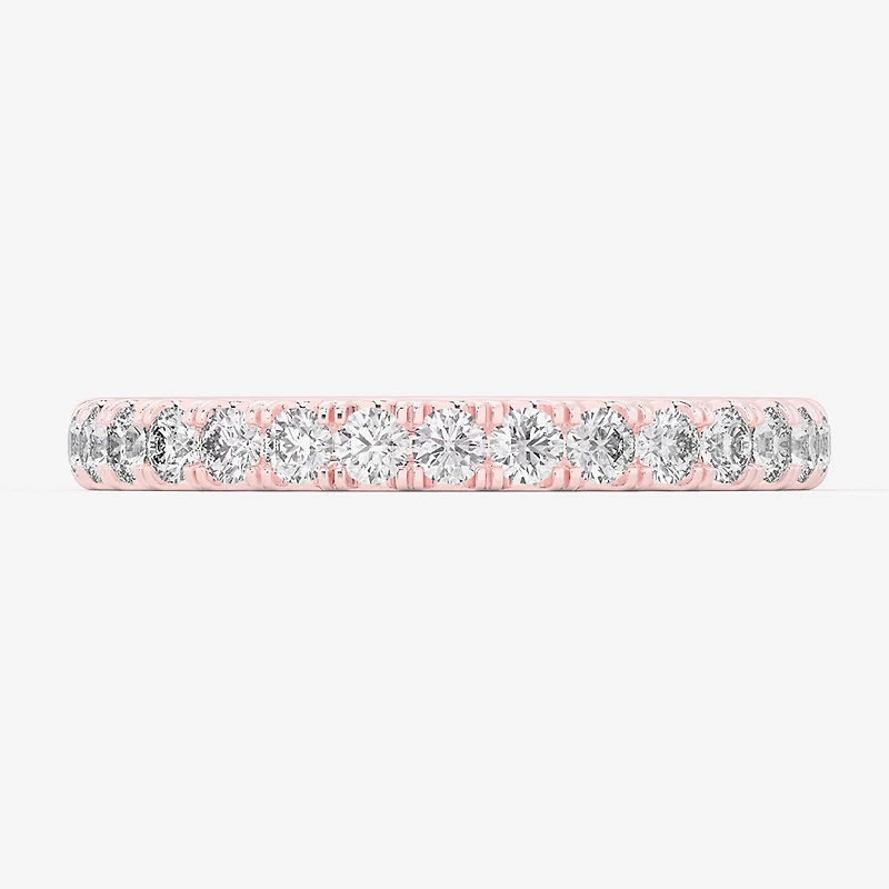 Signature By Modern Bride (Si1-Si2/H-I) Womens 2MM 1/2 CT. T.W. Lab Grown White Diamond 14K Gold Wedding Band