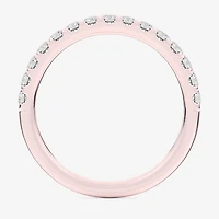 Signature By Modern Bride (Si1-Si2/H-I) Womens 2MM 1/2 CT. T.W. Lab Grown White Diamond 14K Gold Wedding Band