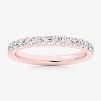 Signature By Modern Bride (Si1-Si2/H-I) Womens 2MM 1/2 CT. T.W. Lab Grown White Diamond 14K Gold Wedding Band