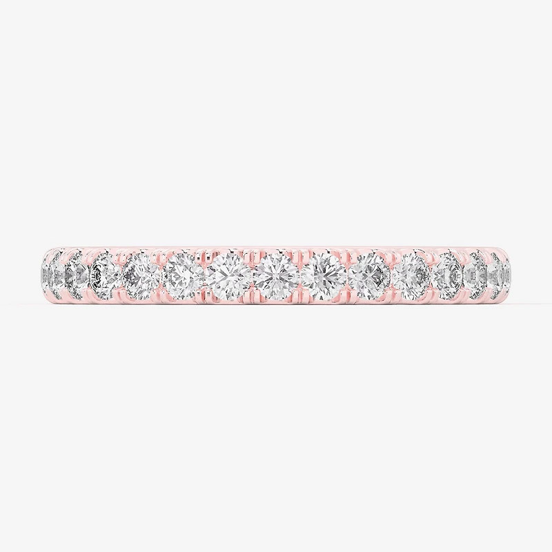 Signature By Modern Bride (Si1-Si2/H-I) Womens 2MM 1/2 CT. T.W. Lab Grown White Diamond 14K Gold Wedding Band