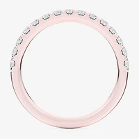 Signature By Modern Bride (Si1-Si2/H-I) Womens 2MM 1/2 CT. T.W. Lab Grown White Diamond 14K Gold Wedding Band