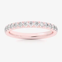 Signature By Modern Bride (Si1-Si2/H-I) Womens 2MM 1/2 CT. T.W. Lab Grown White Diamond 14K Gold Wedding Band