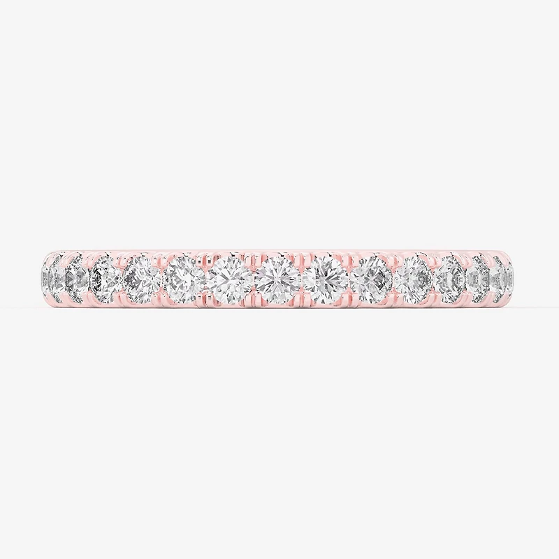 Signature By Modern Bride (Si1-Si2/H-I) Womens 2MM 1/2 CT. T.W. Lab Grown White Diamond 14K Gold Wedding Band