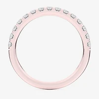 Signature By Modern Bride (Si1-Si2/H-I) Womens 2MM 1/2 CT. T.W. Lab Grown White Diamond 14K Gold Wedding Band