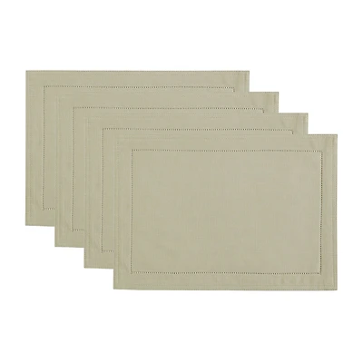 Elrene Home Fashions Alison Hemstitch Border 4-pc. Placemat