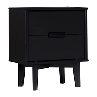 2-Drawer Groove Handle Nightstand
