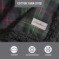 Eddie Bauer Mountain Pine Tartan Washable Lightweight Throw