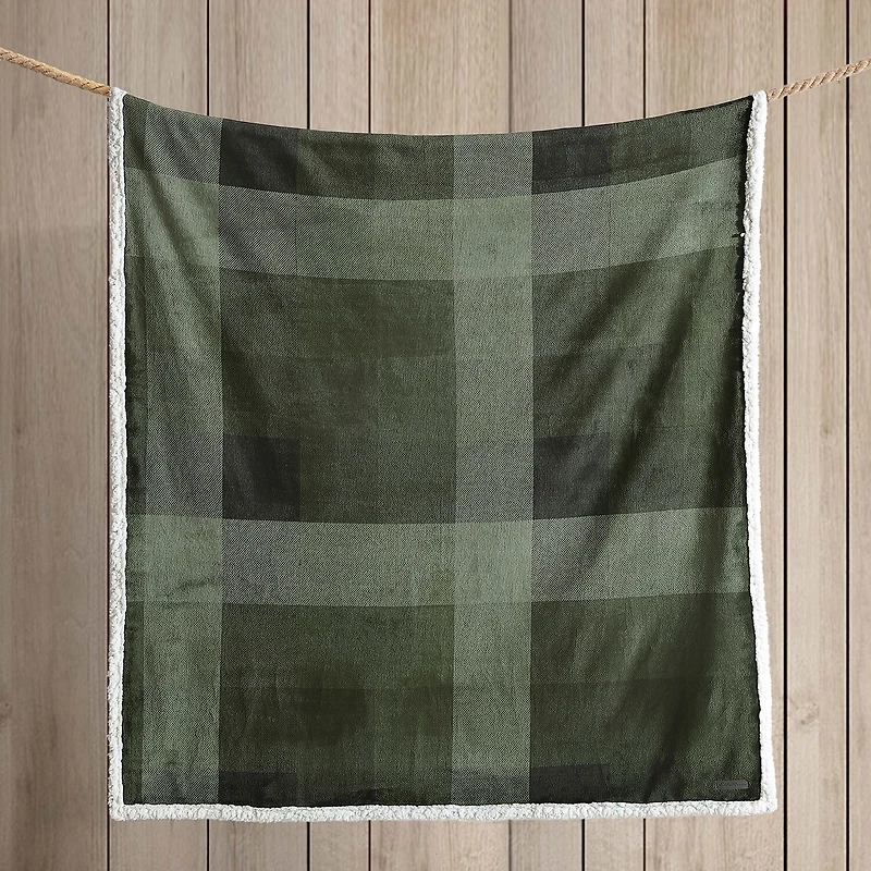 Eddie Bauer Pine Plaid Washable Lightweight Throw