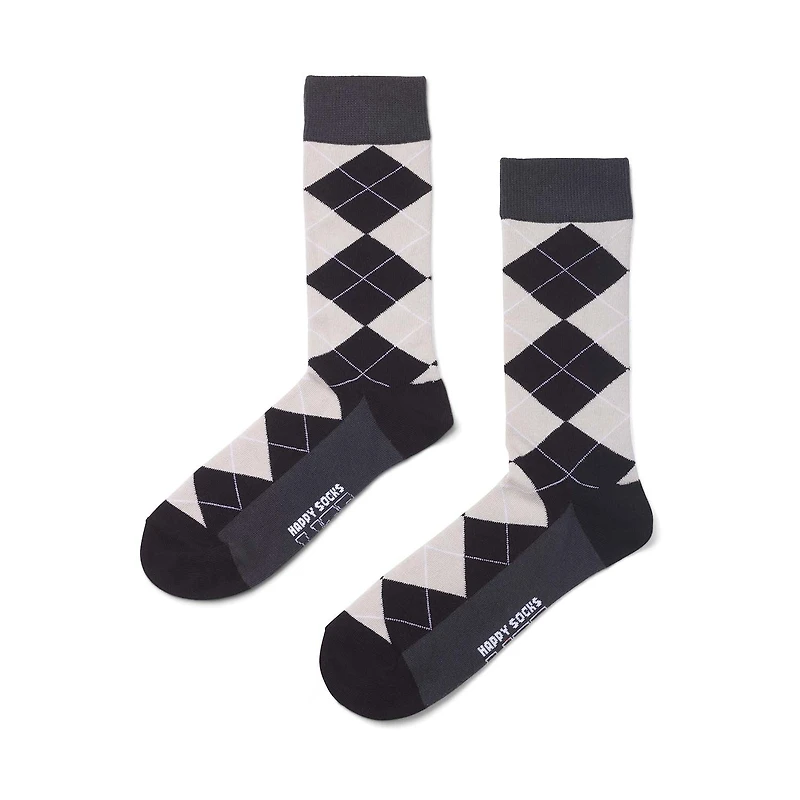 Happy Socks LITE Argyle Mens 1 Pair Crew Socks