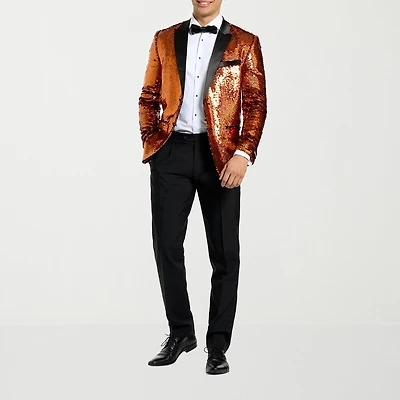 Opposuits Glitzy Sequins Mens 3-pc. Tuxedo