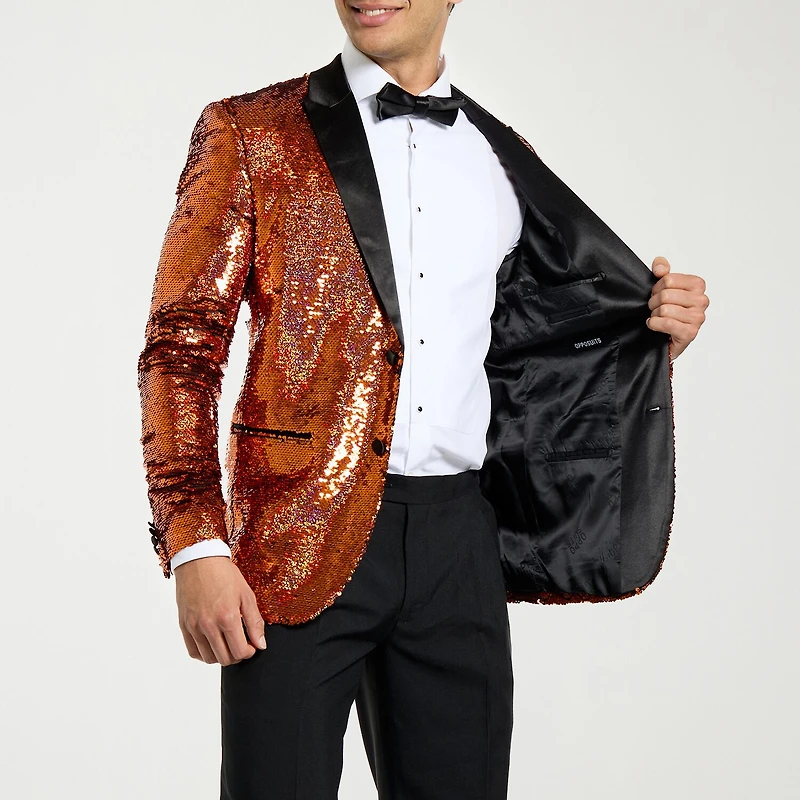 Opposuits Glitzy Sequins Mens 3-pc. Tuxedo
