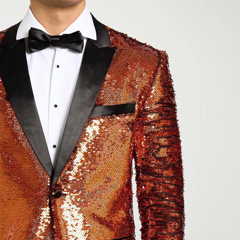 Opposuits Glitzy Sequins Mens 3-pc. Tuxedo