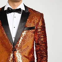 Opposuits Glitzy Sequins Mens 3-pc. Tuxedo