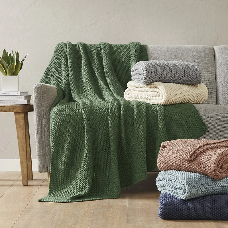INK+IVY Bree Knit Washable Midweight Throw