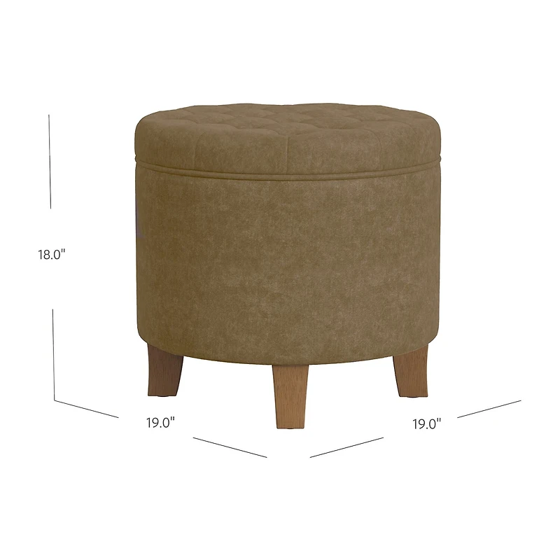 HOMEPOP Homepop Storage Tufted Lift-Top Ottoman