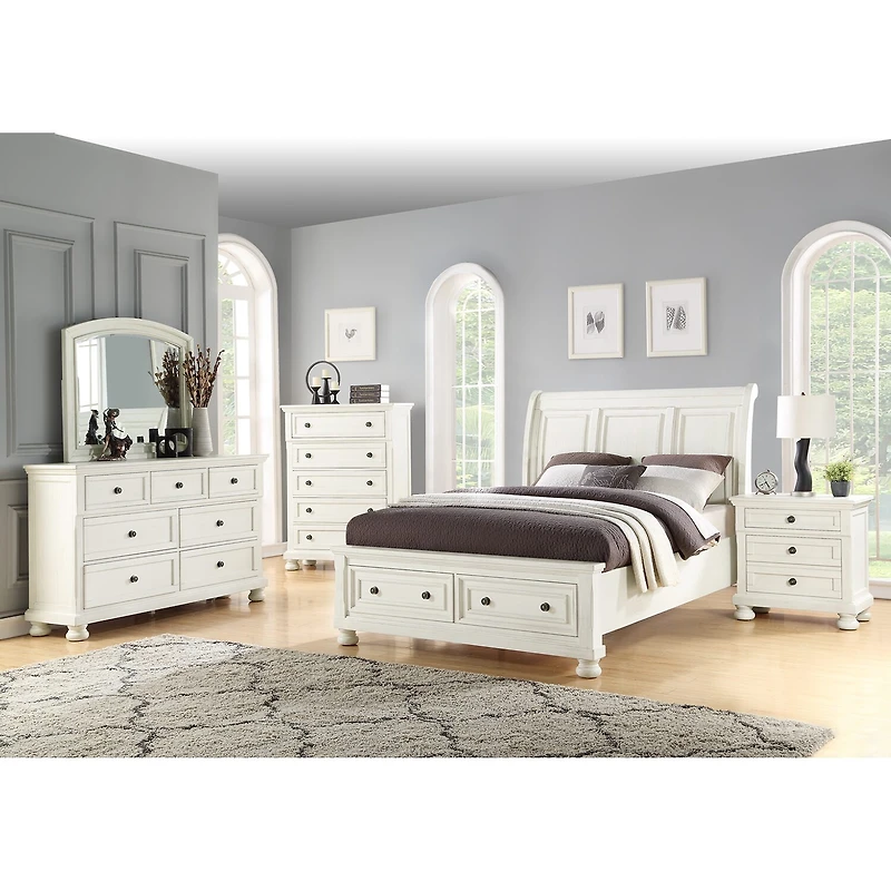 Avalon Furniture Wright 3 Drawer Nightstand in Oyster White