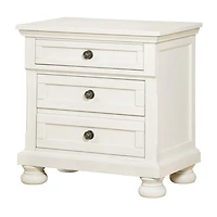 Avalon Furniture Wright  3 Drawer Nightstand in Oyster White