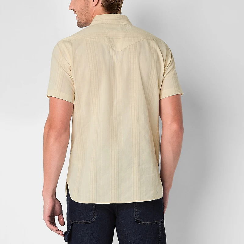 Frye and Co. Mens Short Sleeve Regular Fit Button-Down Shirt