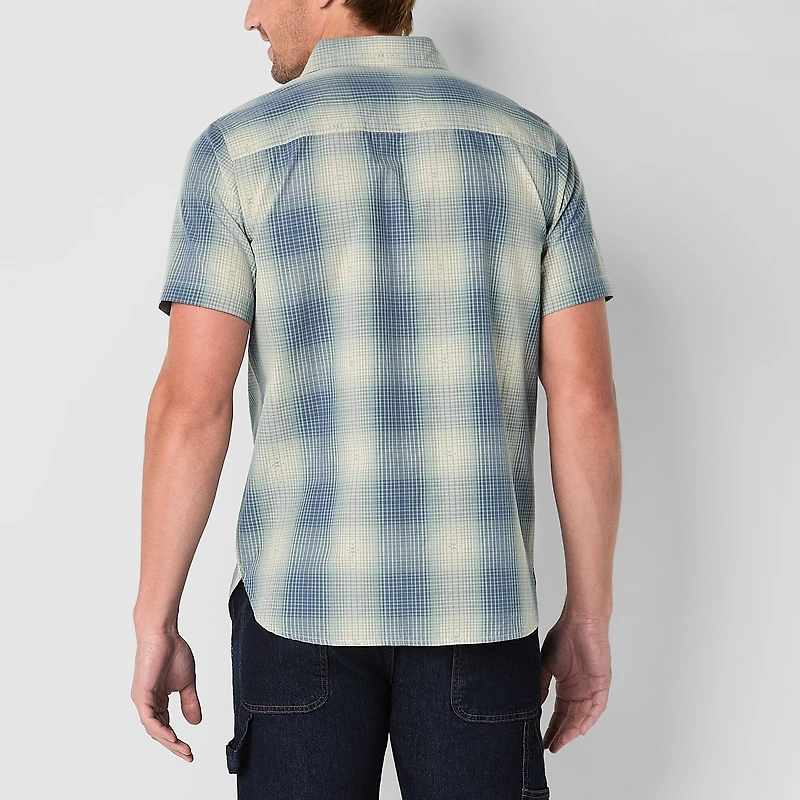 Frye and Co. Mens Short Sleeve Regular Fit Button-Down Shirt