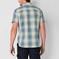 Frye and Co. Mens Short Sleeve Regular Fit Button-Down Shirt