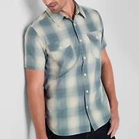 Frye and Co. Mens Short Sleeve Regular Fit Button-Down Shirt
