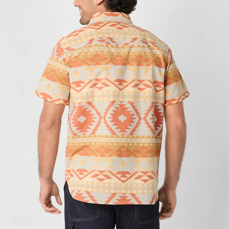 Frye and Co. Mens Short Sleeve Regular Fit Button-Down Shirt