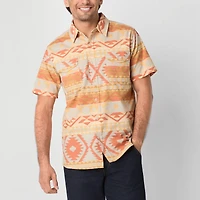 Frye and Co. Mens Short Sleeve Regular Fit Button-Down Shirt