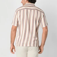 mutual weave Mens Short Sleeve Regular Fit Button-Down Shirt