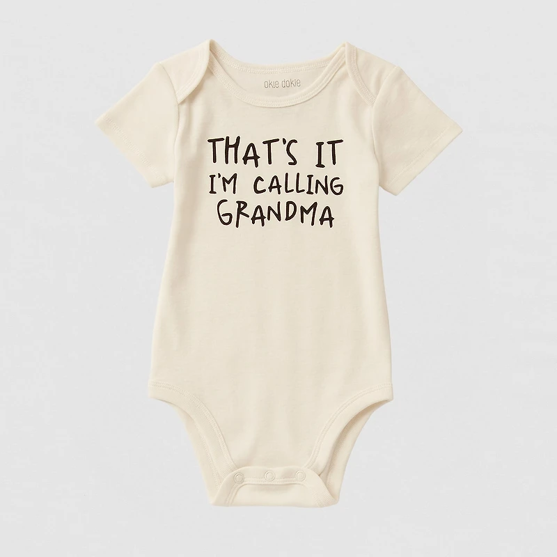 Okie Dokie Baby Unisex Crew Neck Short Sleeve Rib Bodysuit