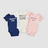Okie Dokie Baby Boys Crew Neck Short Sleeve Rib Bodysuit